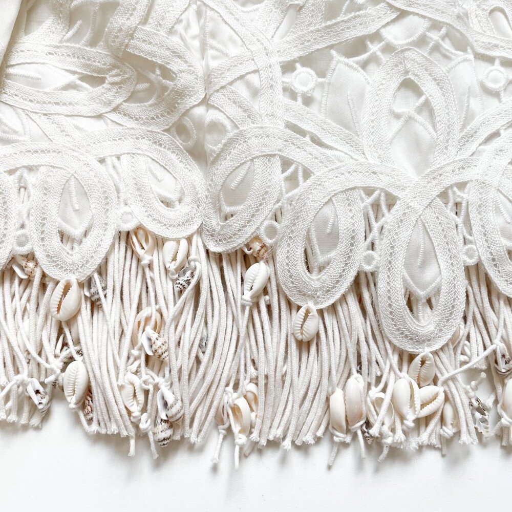 Zimmermann Wavelength Fringed Bodice Top Ivory Size AU 0 US 4 NEW NWT - Picture 8 of 16